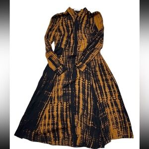 A.L.C. Black and Gold Long Sleeve Dress